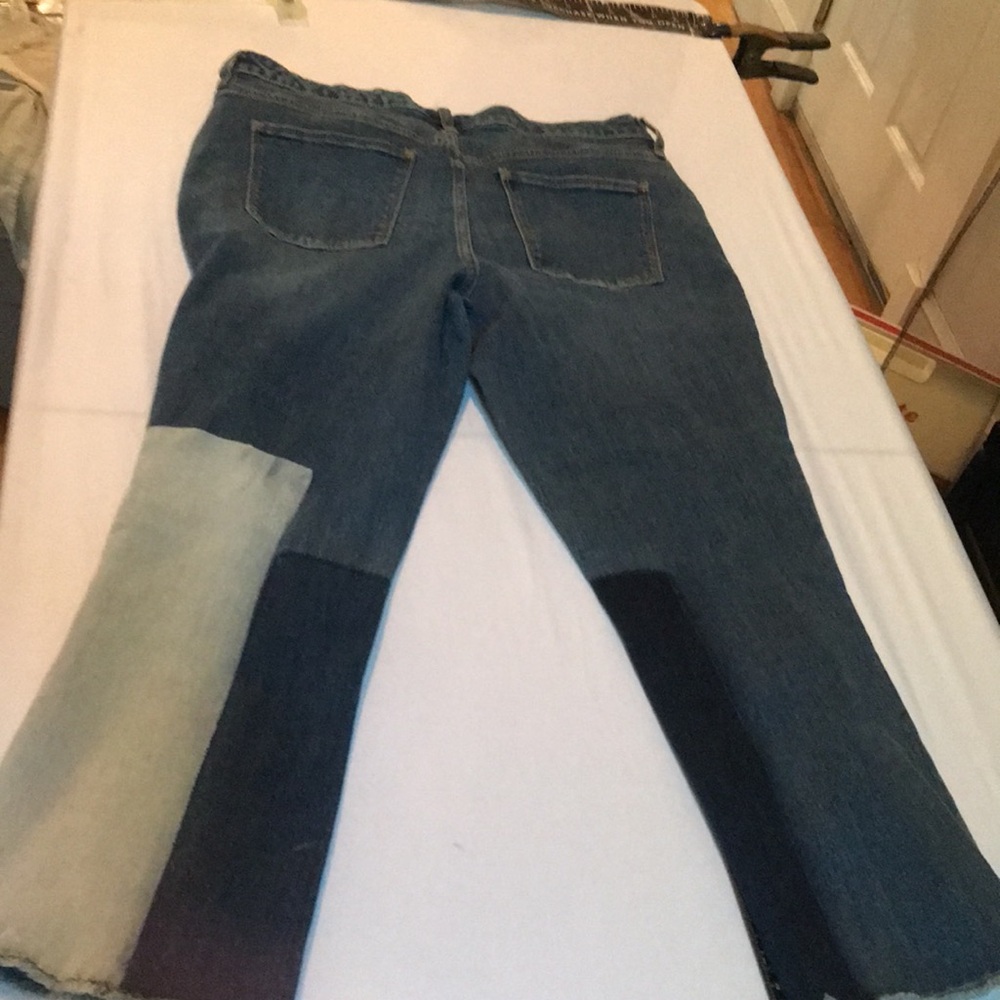 Universal Thread Size 12 Blue Patchwork High Rise… - image 3